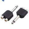 ADAPTADOR 2 JACK 3,5 mm MO A PLUG 6,5mm