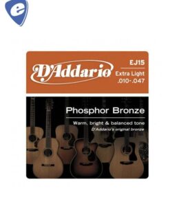 ENCORDADO ACÚSTICA DADDARIO EJ15 BRONCE FOSFORADO 010