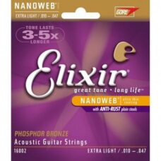 ENCORDADO ACÚSTICA ELIXIR 10-47 PHOSPHOR BRONZE EXTRA DURACIÓN