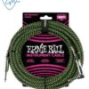 CABLE ERNIE BALL NEGRO/VERDE 5,49M