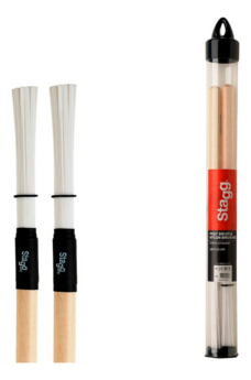 ESCOBILLAS STAGG NYLON AGARRE MADERA DYNAMIC