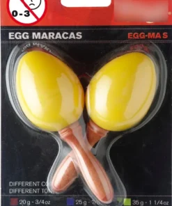 HUEVOS RITMICOS STAGG C/MANGO AMARILLO CHICO PAR