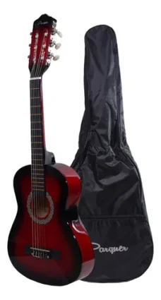 GUITARRA CRIOLLA PARQUER MEDIANA ROJO C/FUNDA