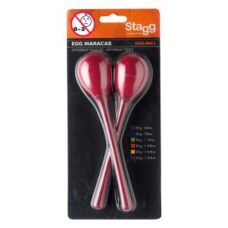 HUEVOS RITMICOS STAGG C/MANGO ROJO LARGO PAR